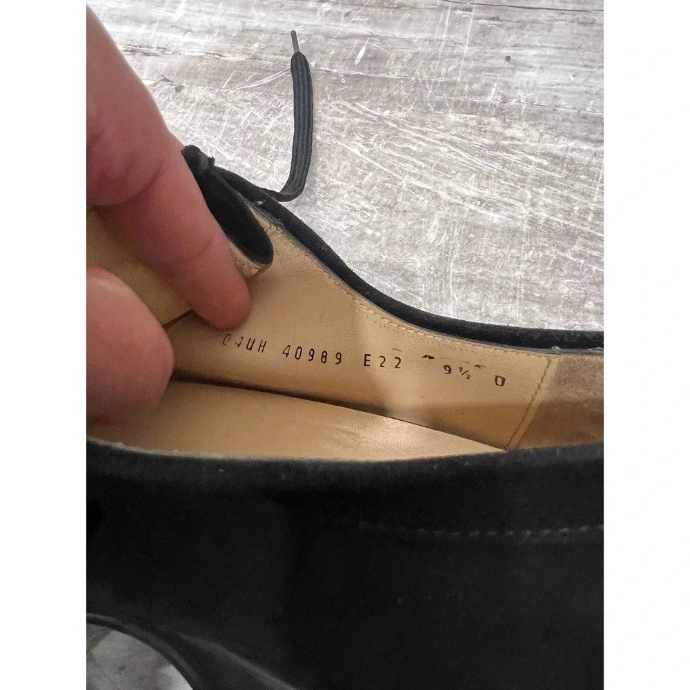 Salvatore Ferragamo Shoes Mens 9.5 D Black Suede Moc Toe Oxfords Desert Shoes